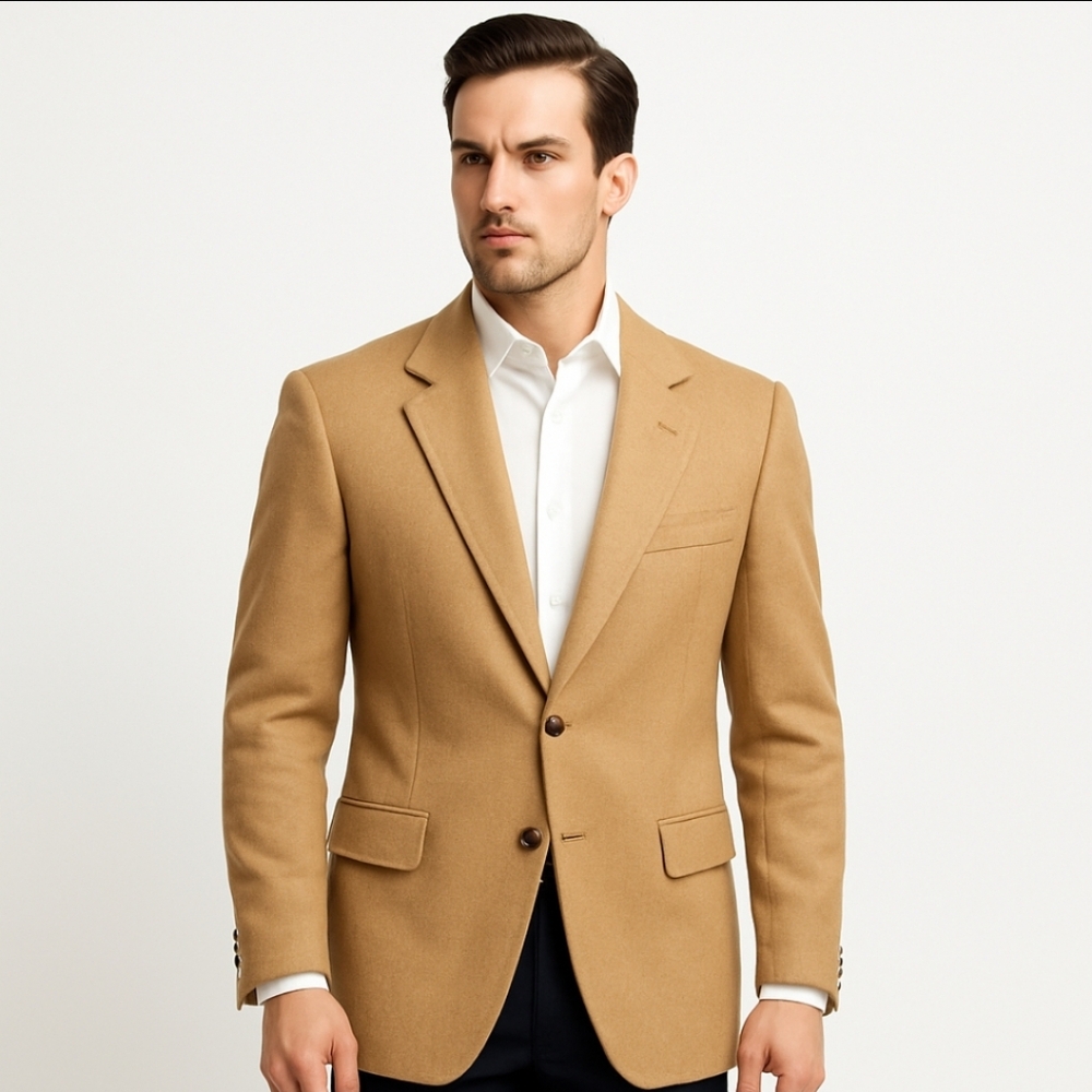 Vintage PBM of Philadelphia 100% Camel Hair Mens Sportcoat No Sz Tag See Meas
